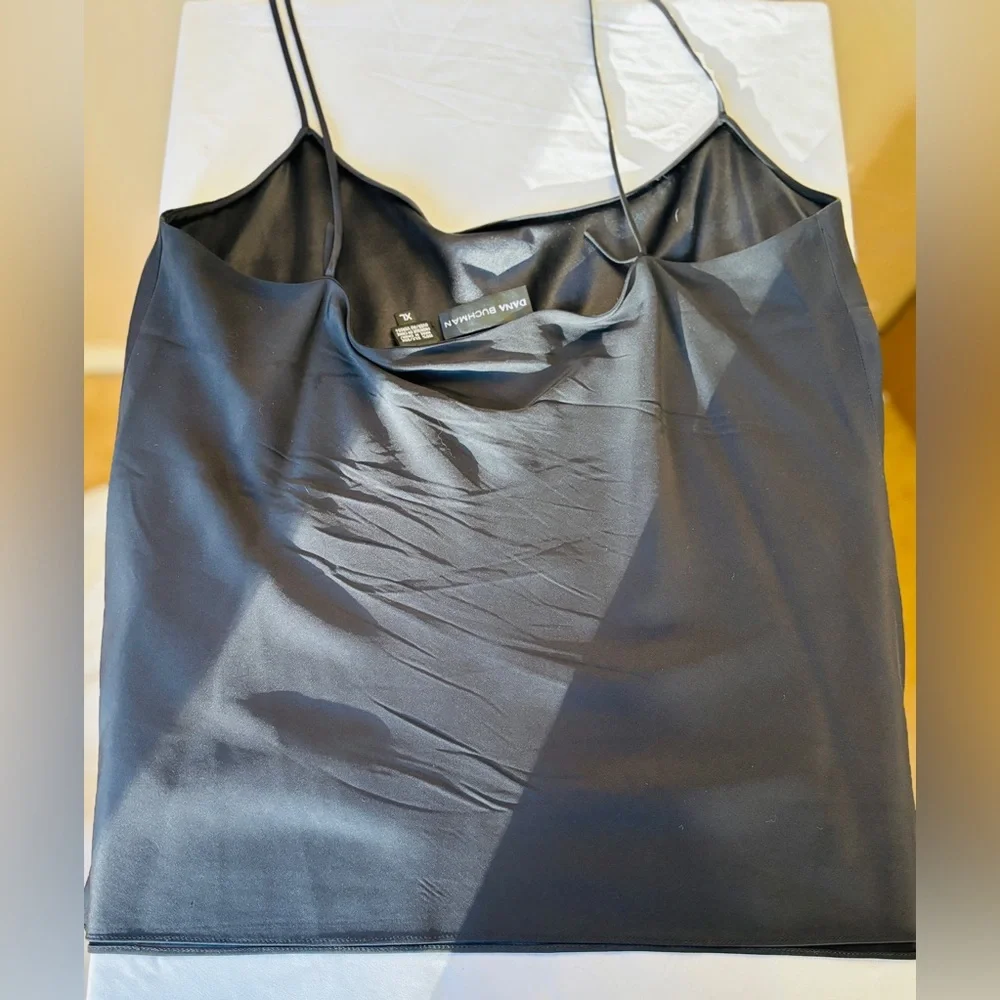 DANA BUCHMAN 100% Silk Black Camisole Women’s Size XL Style DBMUC093A Y2K - Picture 7 of 14